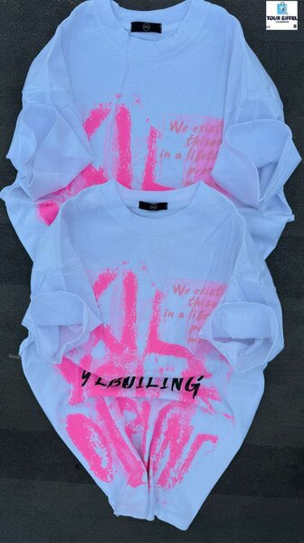 T-shirt blanc unisexe streetwear