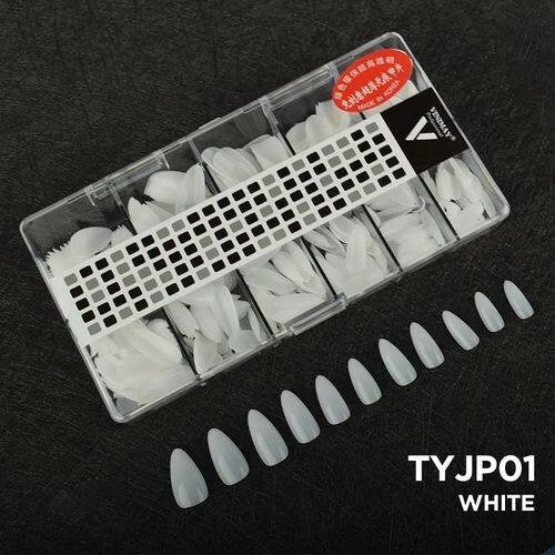 Faux ongles blancs TYJP01