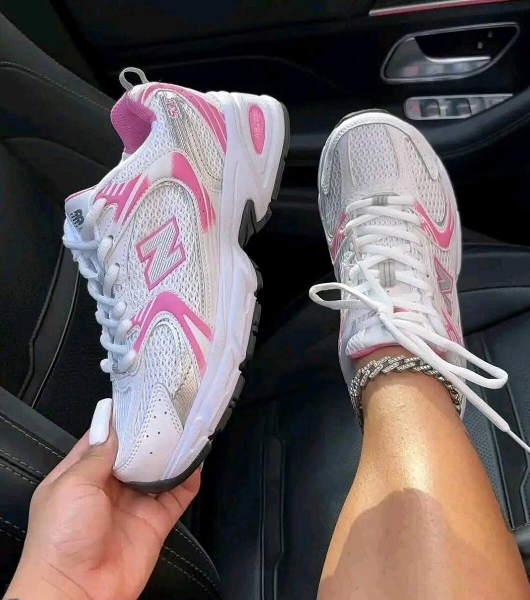 Baskets Roses Femme Confort