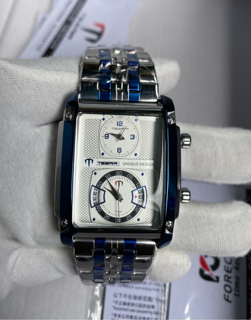 Montre bracelet rectangulaire homme