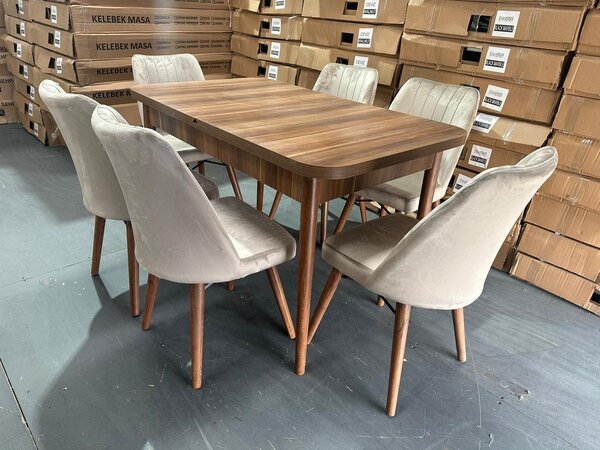 Table à manger en bois 6 places