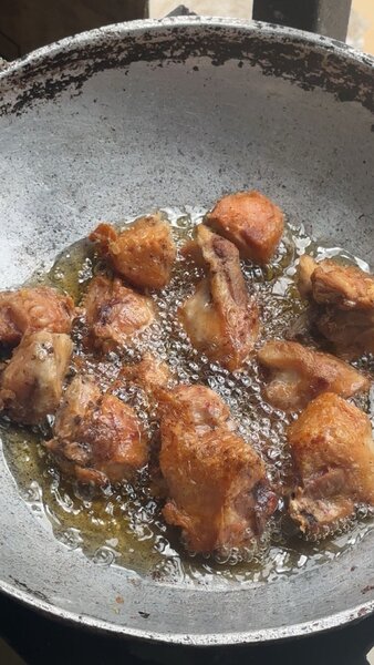 Dindon frit croustillant