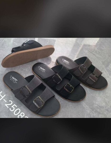 Sandales noires en cuir