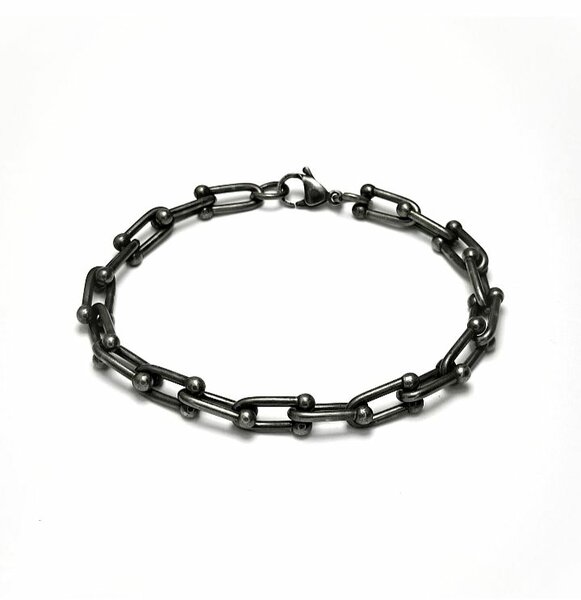 Bracelet en acier noir