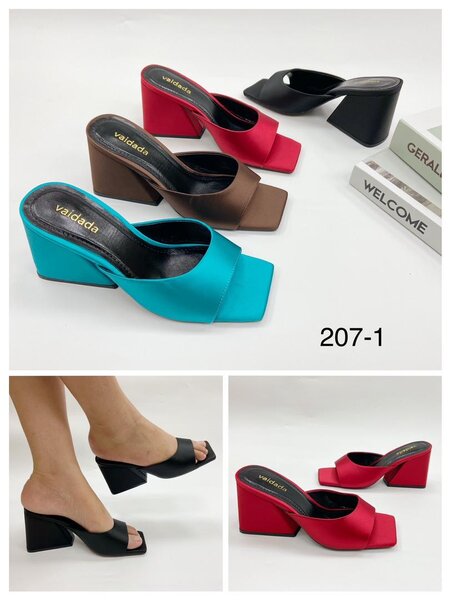 Mules à talon colorées