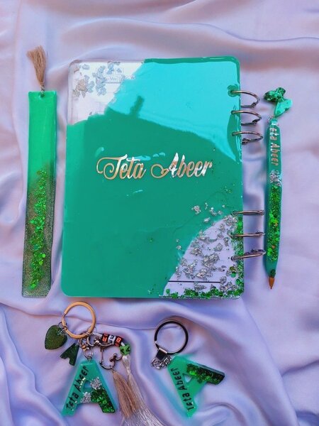 Customised Notebook, Pen & Bookmark