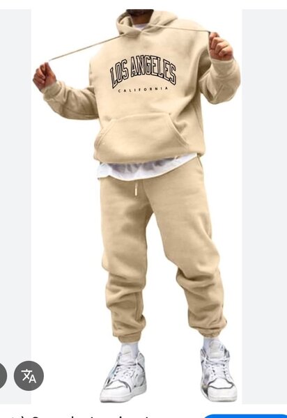 Costume de jogging beige urbain