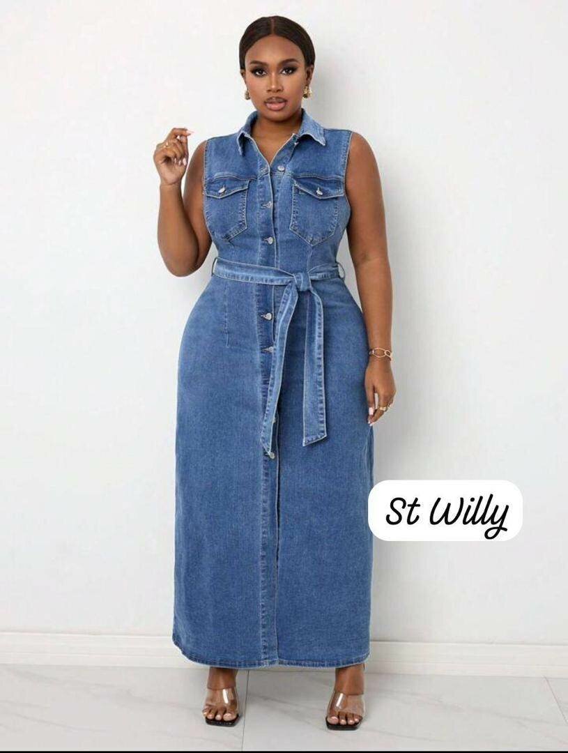 Robe en jean taille plus