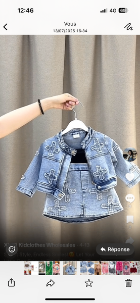 Ensemble en denim pour enfants