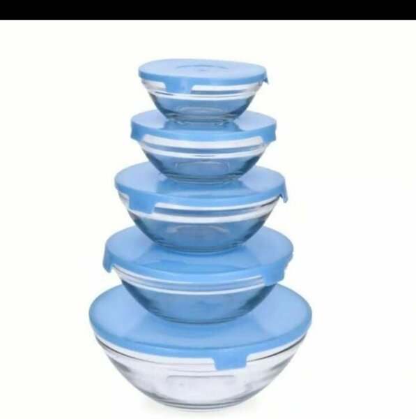 Ensemble de bols en verre avec couvercles