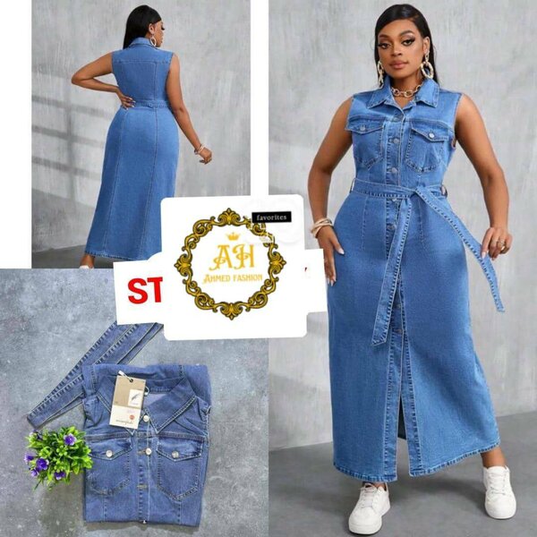 Robe longue en jean élégante