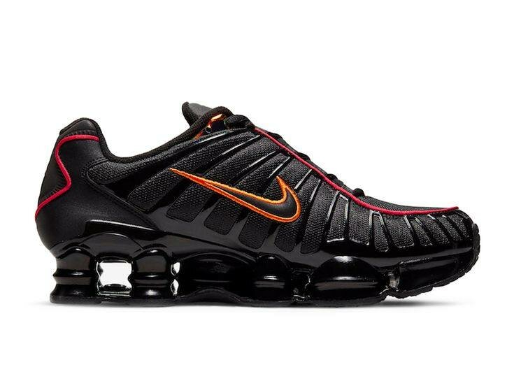 Nike shox noire Magma orange