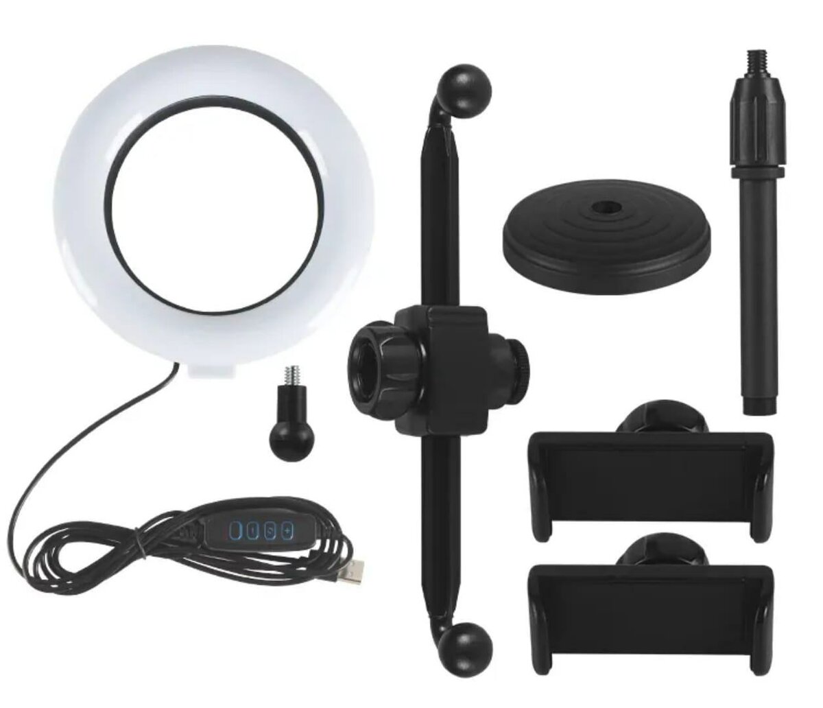 Anneau Lumineux USB avec Support Téléphone