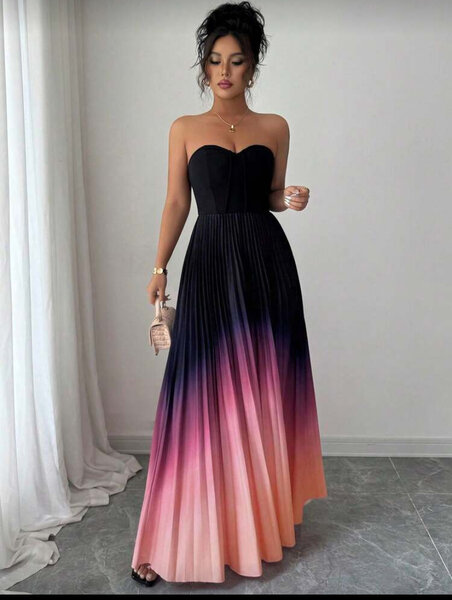 Robe longue dégradé élégante