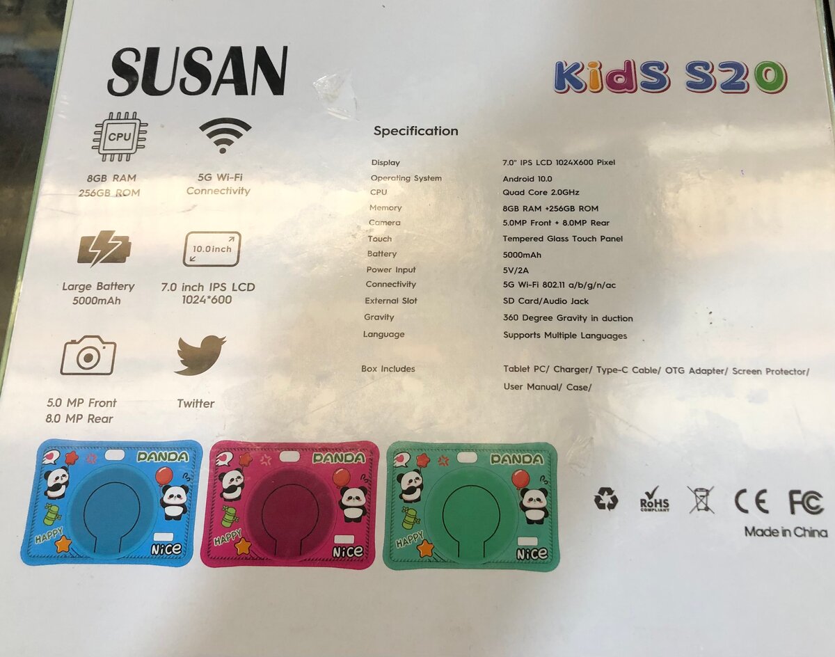 Tablette Enfant SUSAN Kids S20