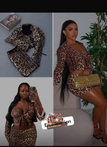 Robe imprimée léopard pour femme