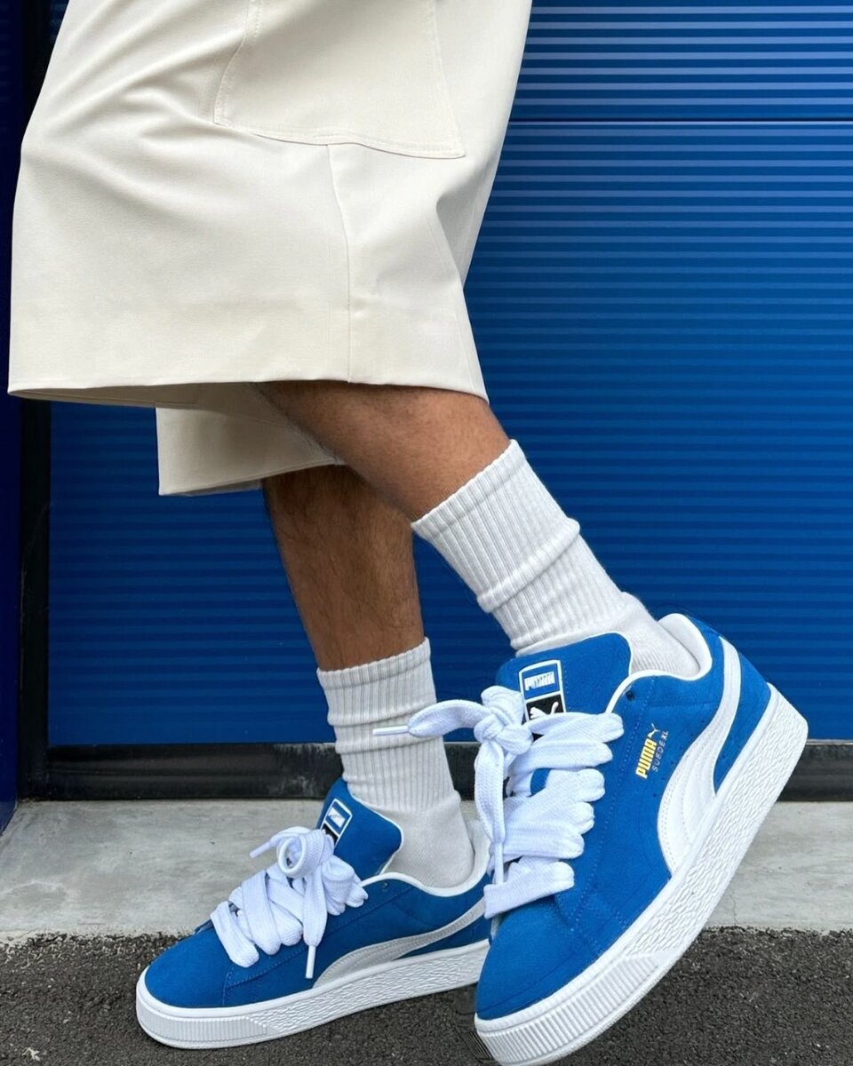 Puma Blue Suede Sneakers