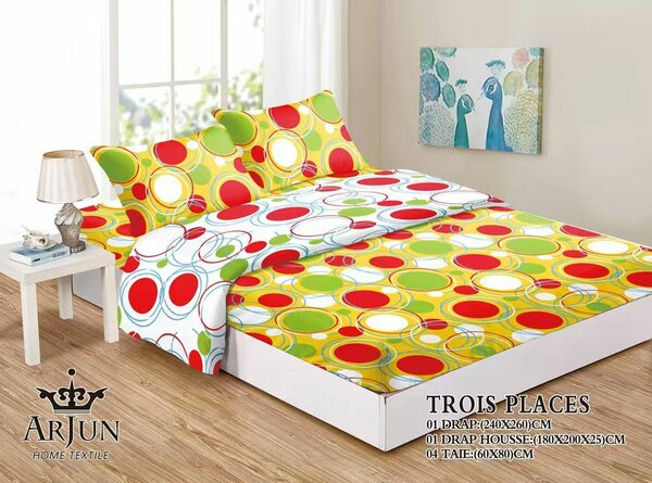 Parure de lit colorée 3 pièces