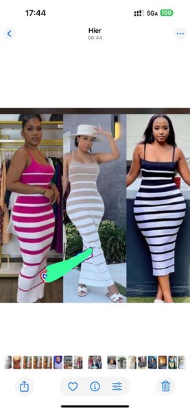 Robe rayée moulante femme