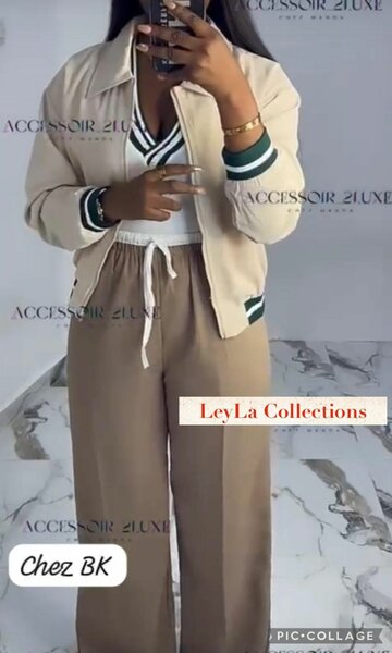 Veste décontractée beige chic