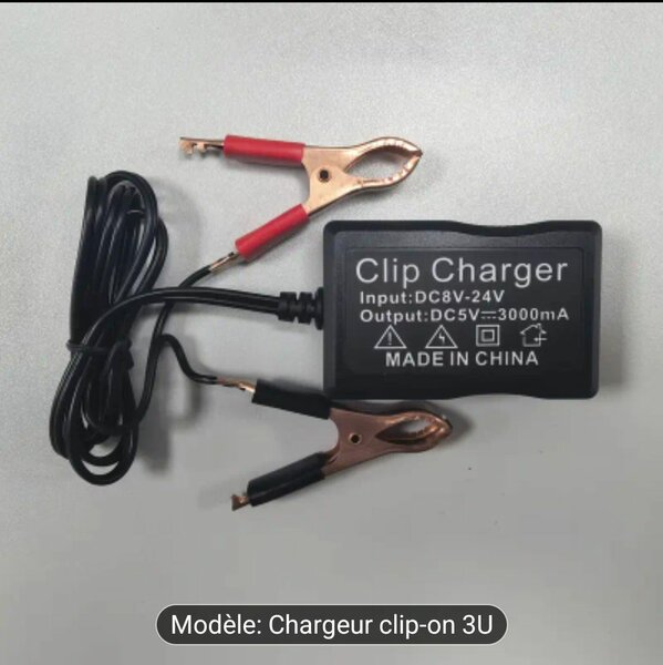 Chargeur Clip Universel 12V-24V