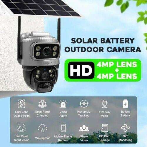 Caméra Solaire Extérieure HD