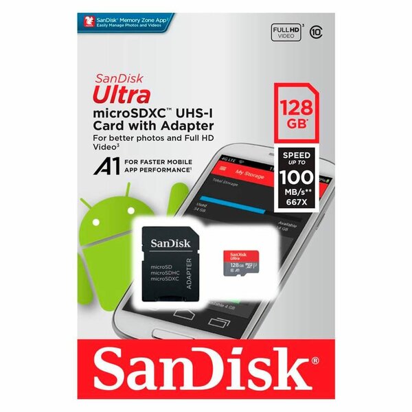 Carte MicroSD SanDisk Ultra 128GB