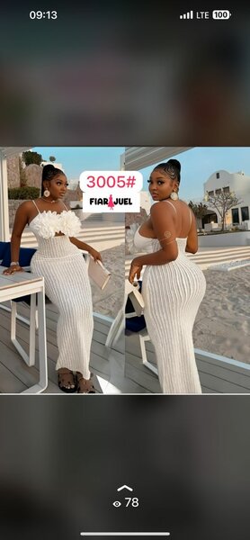 Elegant White Knit Dress