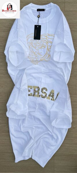 T-shirt blanche lion motif