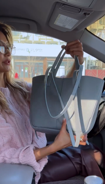 сумка голубая