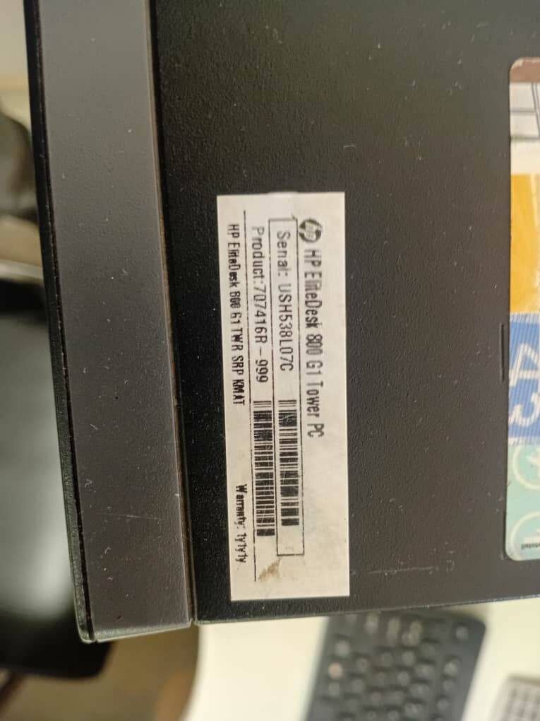 HP Elite Desk 800 G1 tower PC