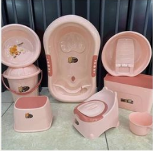 Ensemble de bain bébé rose