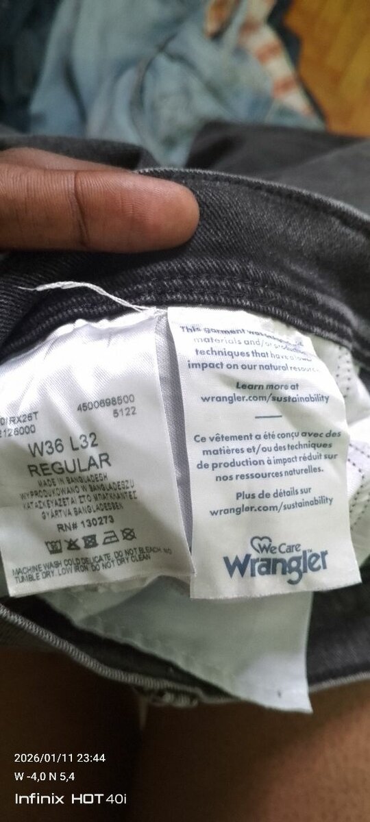 Jeans Wrangler Homme Noir