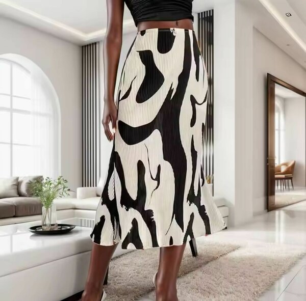 Pleated Mid-length skirt