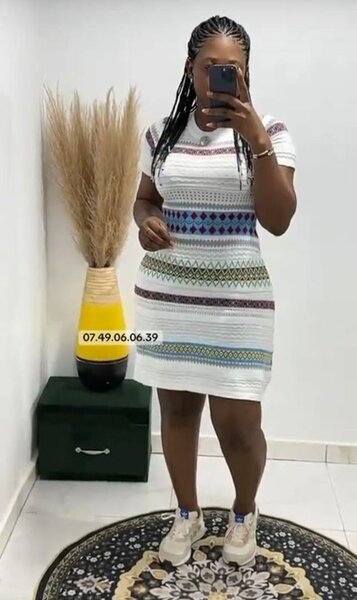 Robe d'été en tricot colorée