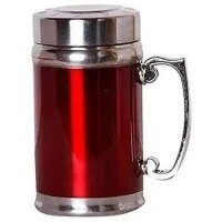 Multicolor Gentry Travel Mug: Heated Thermos Cup with Strainer & Lid (420ml) - Ideal for Coffee, Tea, Milk