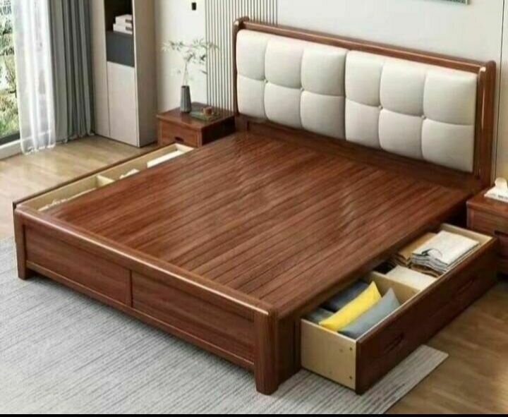 Lit avec rangement moderne