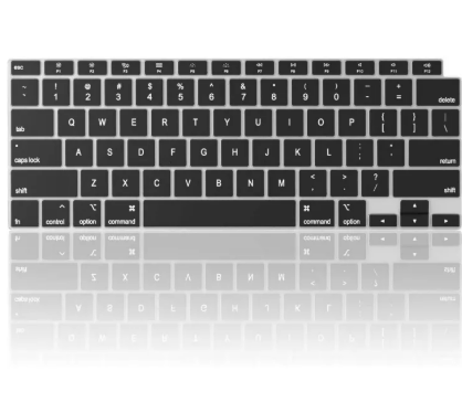 MacBook Air 13 inch 2020 keyboard cover/skin Compatible with MacBook Air 13 inch 2020 A2337 M1 A2179 with Retina Display and Touch ID Silicone Key Board Protective Skin Protector, MacBook Air 2020 Keyboard Cover, Black