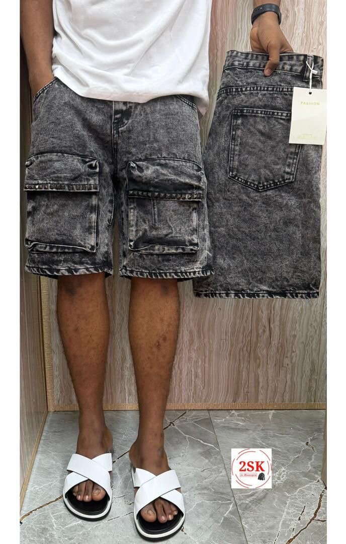 Shorts jeans cargo homme