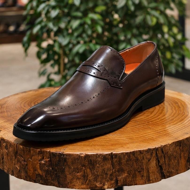 Chaussures homme en cuir véritable