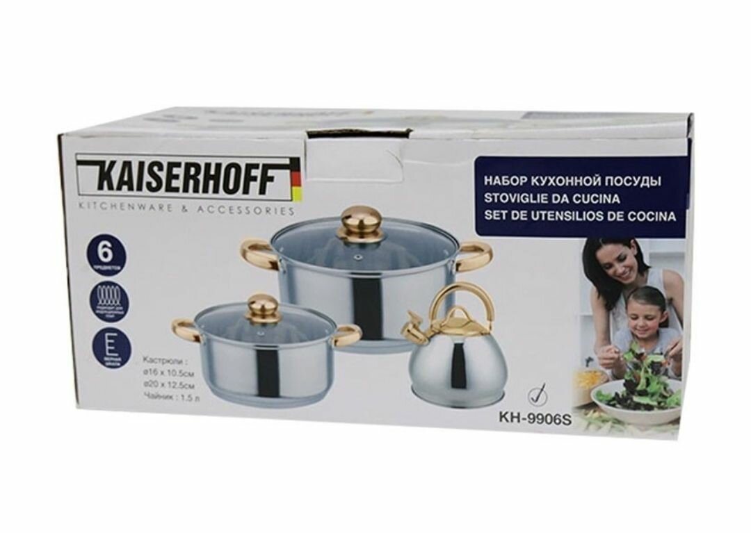 6 PCS HIGH-QUALITY STAINLESS STEEL CASSEROLES SET