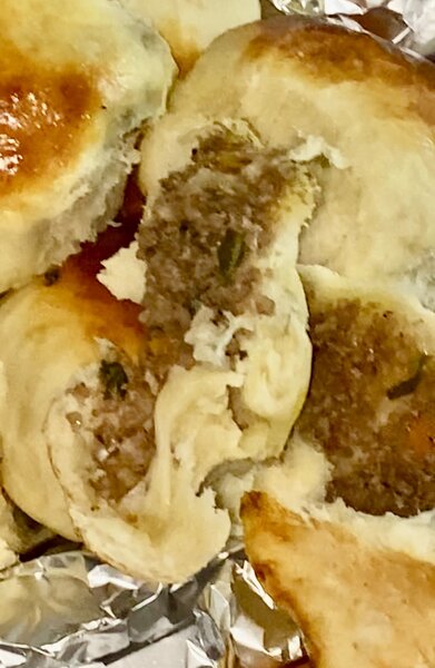 Pains fourrés viandes hachées