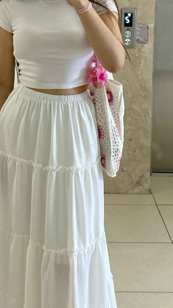 Jupe longue blanche élégante