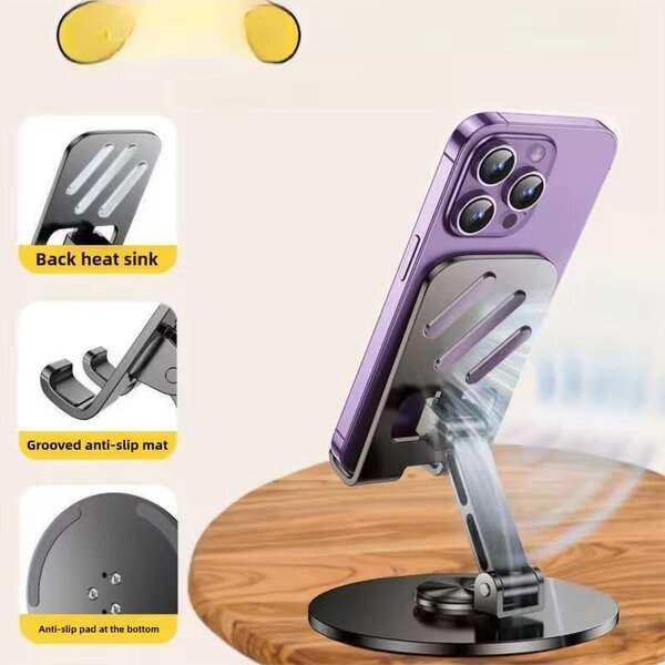 Support Téléphone Rotatif Ventilé