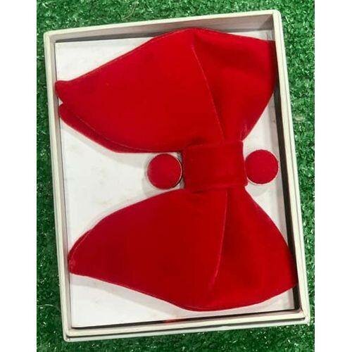 Noeud papillon velours rouge