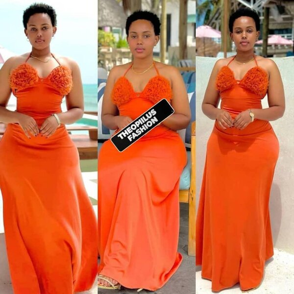 Robe orange élégante