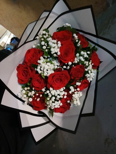 Bouquet des 12 rose
