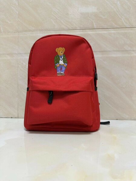 Sac à dos enfant rouge ours