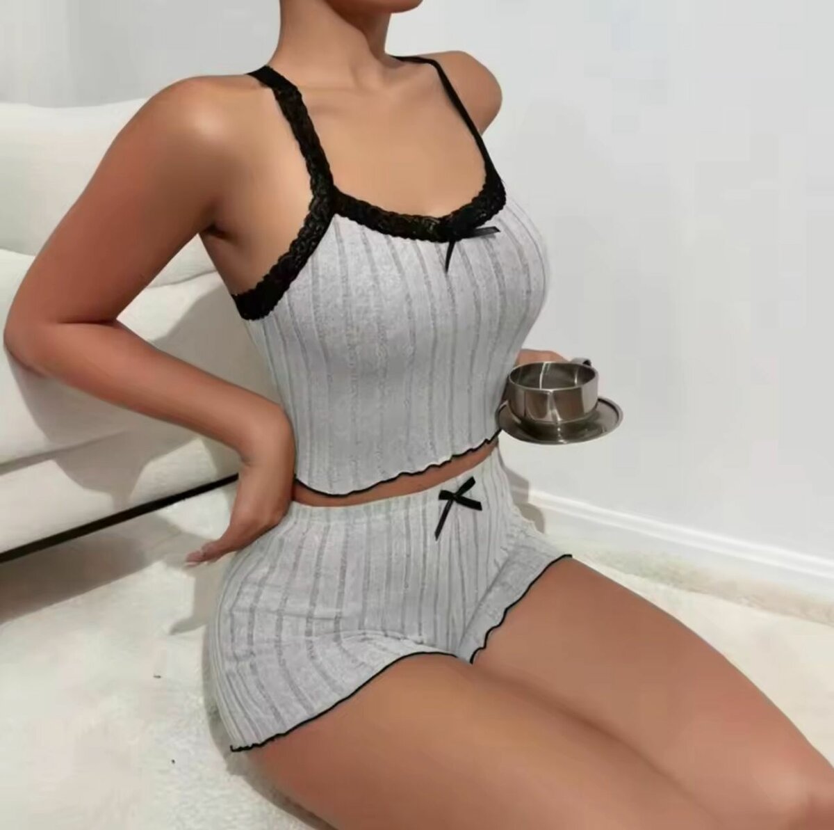 Ensemble pyjama femme dentelle
