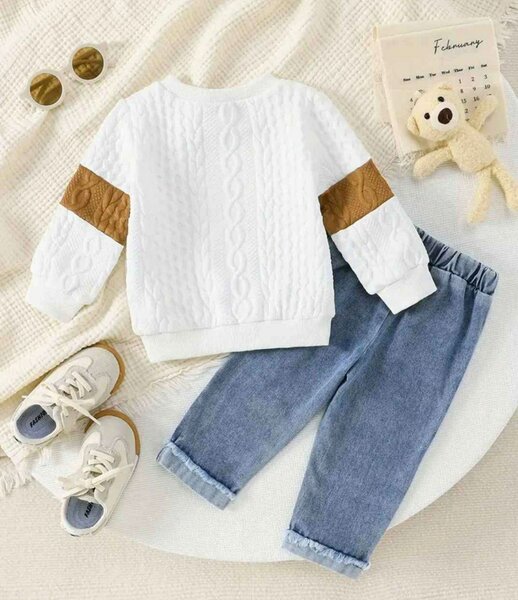 Ensemble bébé garçon : sweat et jeans